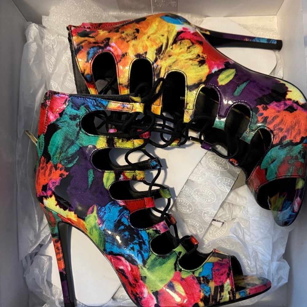 Steve Madden Colorful Lace-Up Heels